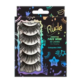 Rude Essential Faux Mink 3D Lashes 5 Multi-Pack (Option: Outspoken)
