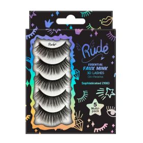 Rude Essential Faux Mink 3D Lashes 5 Multi-Pack (Option: Sophisticated)
