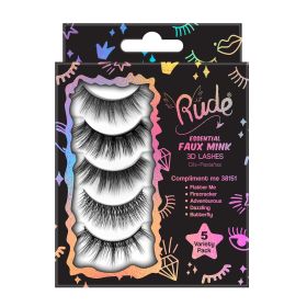 Rude Essential Faux Mink 3D Lashes 5 Multi-Pack (Option: Compliment Me)