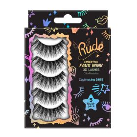 Rude Essential Faux Mink 3D Lashes 5 Multi-Pack (Option: Captivating)