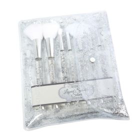 BEAUTY CREATIONS Liquid Sparkle Silver 7 Pc Brush Set (Option: Default Title)