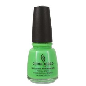 CHINA GLAZE Nail Lacquer with Nail Hardner (Option: In The Lime Light Neon)