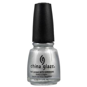 CHINA GLAZE Nail Lacquer with Nail Hardner 2 (Option: Platinum Silver)