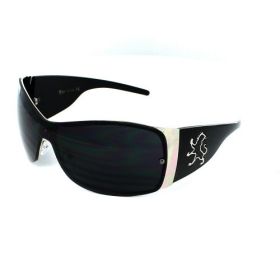 KHAN Sunglasses Shield 1028 - White (Option: Black-Silver)