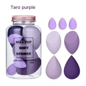 7Pcs Makeup Sponge Set (Color: Taro purple)