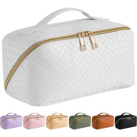 Travel Makeup Bag, Large Capacity Cosmetic Bags (Color: White)